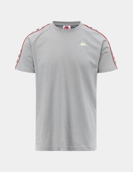 Camiseta KAPPA COEN SLIM - Grey/White Antique/Red