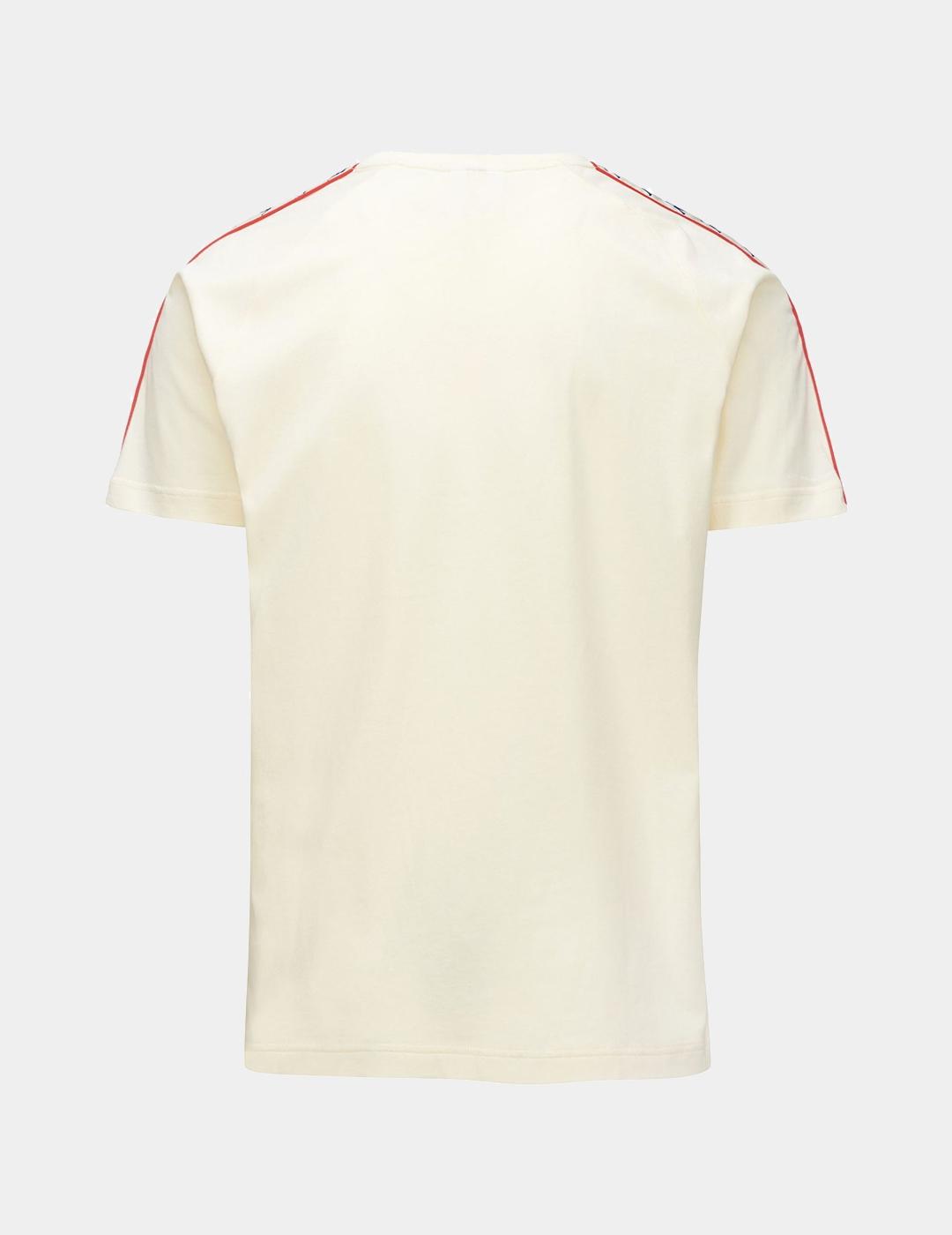 Camiseta KAPPA COEN SLIM - White Antique/Blue Royal/Red