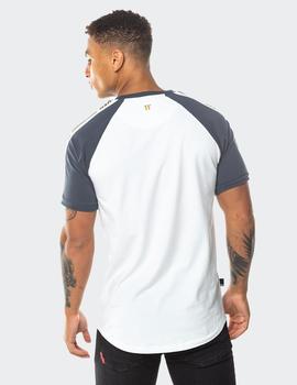 Camiseta TAPED RINGER - White Anthracite