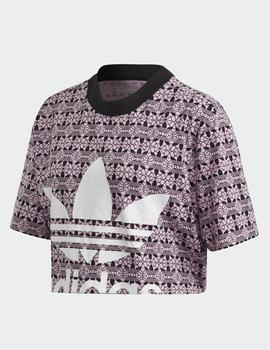 Camiseta Adidas AOP - Rosa/Negro