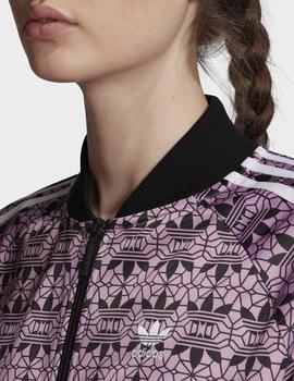 Chaqueta Chandal Adidas AOP TRACKTOP - Rosa/Negro