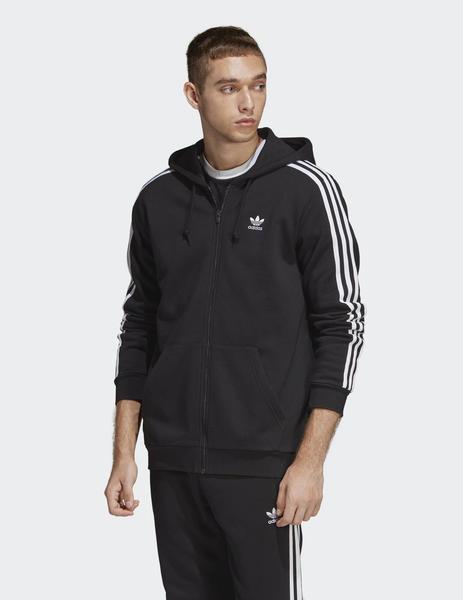 Sudadera Capucha 3-STRIPES FZ - Negro