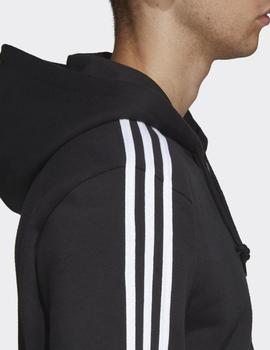 Sudadera Capucha Adidas  3-STRIPES FZ - Negro