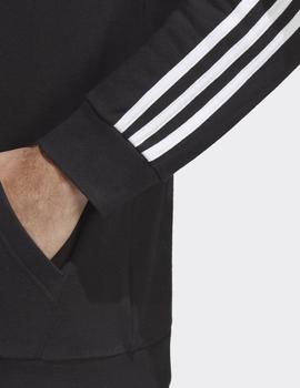 Sudadera Capucha Adidas  3-STRIPES FZ - Negro