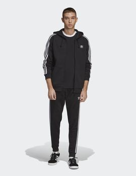 Sudadera Capucha Adidas  3-STRIPES FZ - Negro