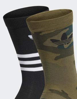 Calcetines Adidas CAMO CREW (Pack 2) - Negro/Camo