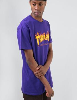 Camiseta Thrasher  FLAME LOGO - Purple