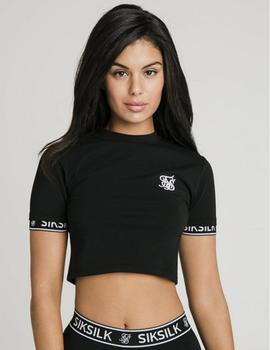 Camiseta Siksilk CROP TECH - Negro