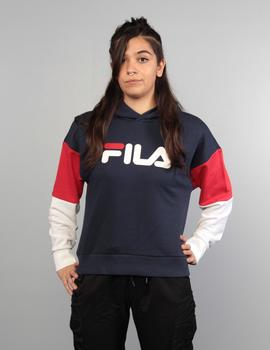 Sudadera Fila  BARRET - black iris-bright white/true red