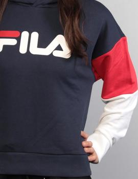 Sudadera Fila  BARRET - black iris-bright white/true red