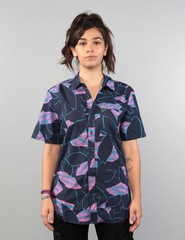 CAMISA VOLCOM SECRET LEAF SS SHIRT BLB BLUE BLACK