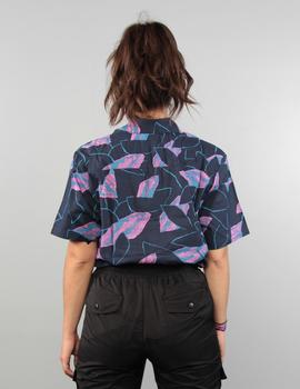 CAMISA VOLCOM SECRET LEAF SS SHIRT BLB BLUE BLACK