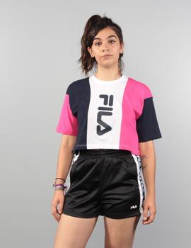 Camiseta Fila WOMEN BAI - pink yarrow/black iris/bright