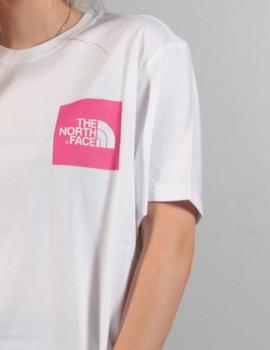 Camiseta The North Face FINE - Blanco rosa
