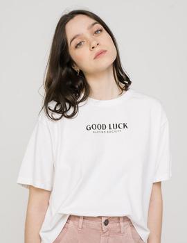 Camiseta Kaotiko TIE DYE GOOD LUCK - Blanco