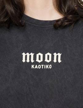 Camiseta Kaotiko TIE DYE MOON - Negro