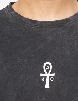 Camiseta Kaotiko TIE DYE PIRAMIDE - Black