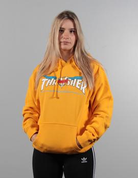 Sudadera Thrasher Venture Collab Hood amarillo