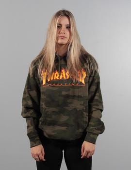 Sudadera capucha Thrasher FLAME LOGO - Camo