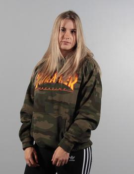 Sudadera capucha Thrasher FLAME LOGO - Camo