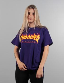 Camiseta Thrasher FLAME LOGO - Purple