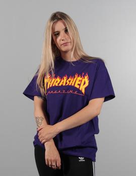 Camiseta Thrasher FLAME LOGO - Purple