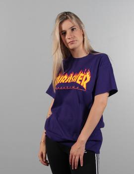 Camiseta Thrasher FLAME LOGO - Purple