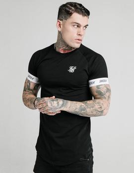 Camiseta Siksilk RAGLAN TECH TEE - Black