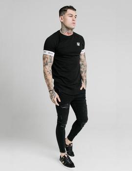 Camiseta Siksilk RAGLAN TECH TEE - Black