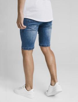 Bermuda DISTRESSED DENIM - Midstone