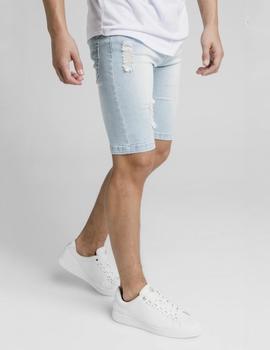 Bermuda DISTRESSED DENIM - Light Blue