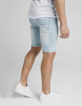 Bermuda DISTRESSED DENIM - Light Blue