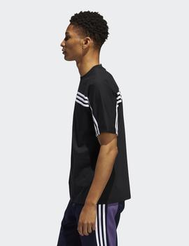 Camiseta Adidas 3STRIPE SS - Black/White