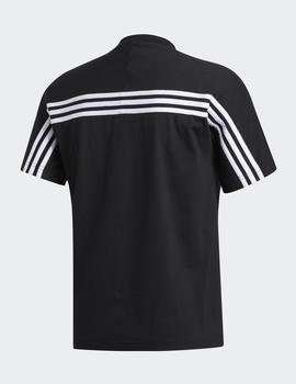 Camiseta Adidas 3STRIPE SS - Black/White