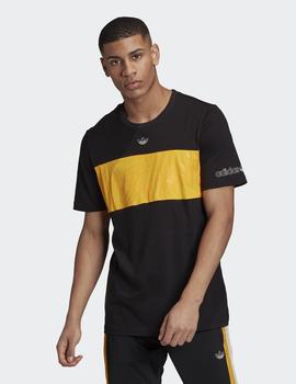 Camiseta Adidas PANEL TRF - Negro amarillo