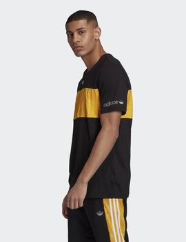 Camiseta Adidas PANEL TRF - Negro amarillo