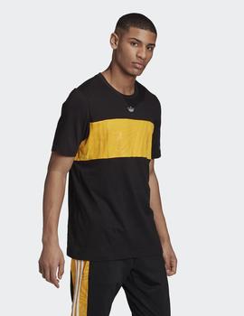 Camiseta Adidas PANEL TRF - Negro amarillo