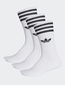 Calcetines Adidas SOLID CREW (3 pares) - Blanco