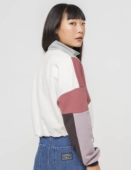 Sudadera Crew Kaotiko BLONDIE - Burgundy/Marfil