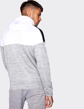 Sudadera Capucha Eleven Degree TAPED BLOCK - Marl/White