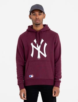 Sudadera Capucha LOGO NY YANKEES - Granate