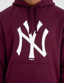 Sudadera Capucha LOGO NY YANKEES - Granate