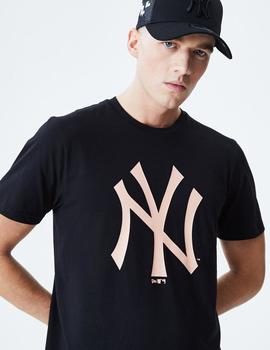 Camiseta LOGO NY YANKEES - Negro bsk