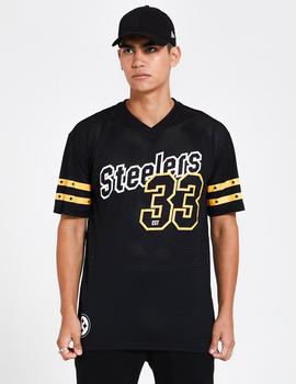 Camiseta STRIPE OVERSIZE STEELERS - Negro