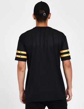 Camiseta STRIPE OVERSIZE STEELERS - Negro