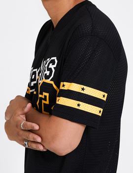 Camiseta STRIPE OVERSIZE STEELERS - Negro