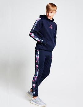 Pantalón PANELLED CUFFED JOGGERS - Navy/Neon Pink