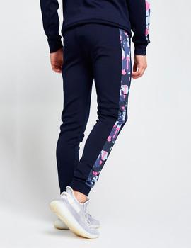 Pantalón PANELLED CUFFED JOGGERS - Navy/Neon Pink