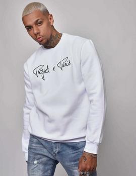 Sudadera Crew Project X Paris 1920009 LOGO - Blanco