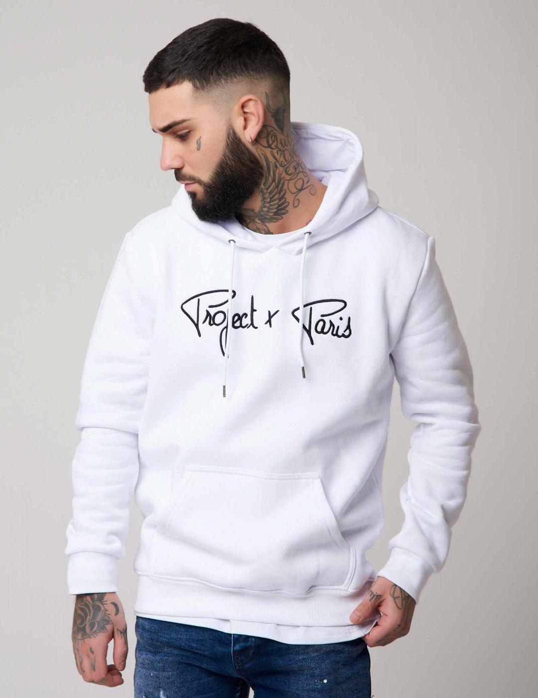 Sudadera Capucha Project X Paris 1920010 LOGO - Blanco